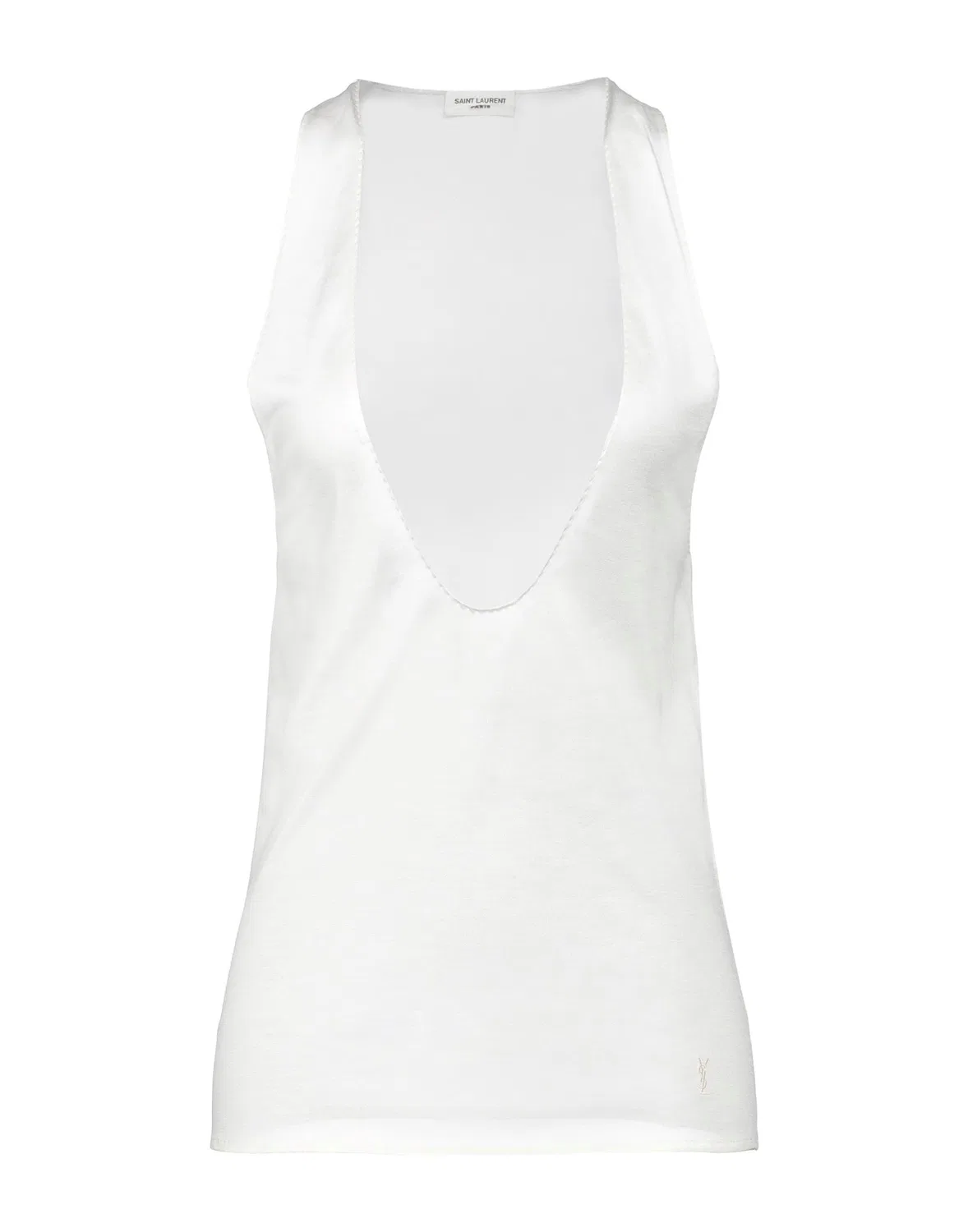 Женская майка Saint Laurent, айвори