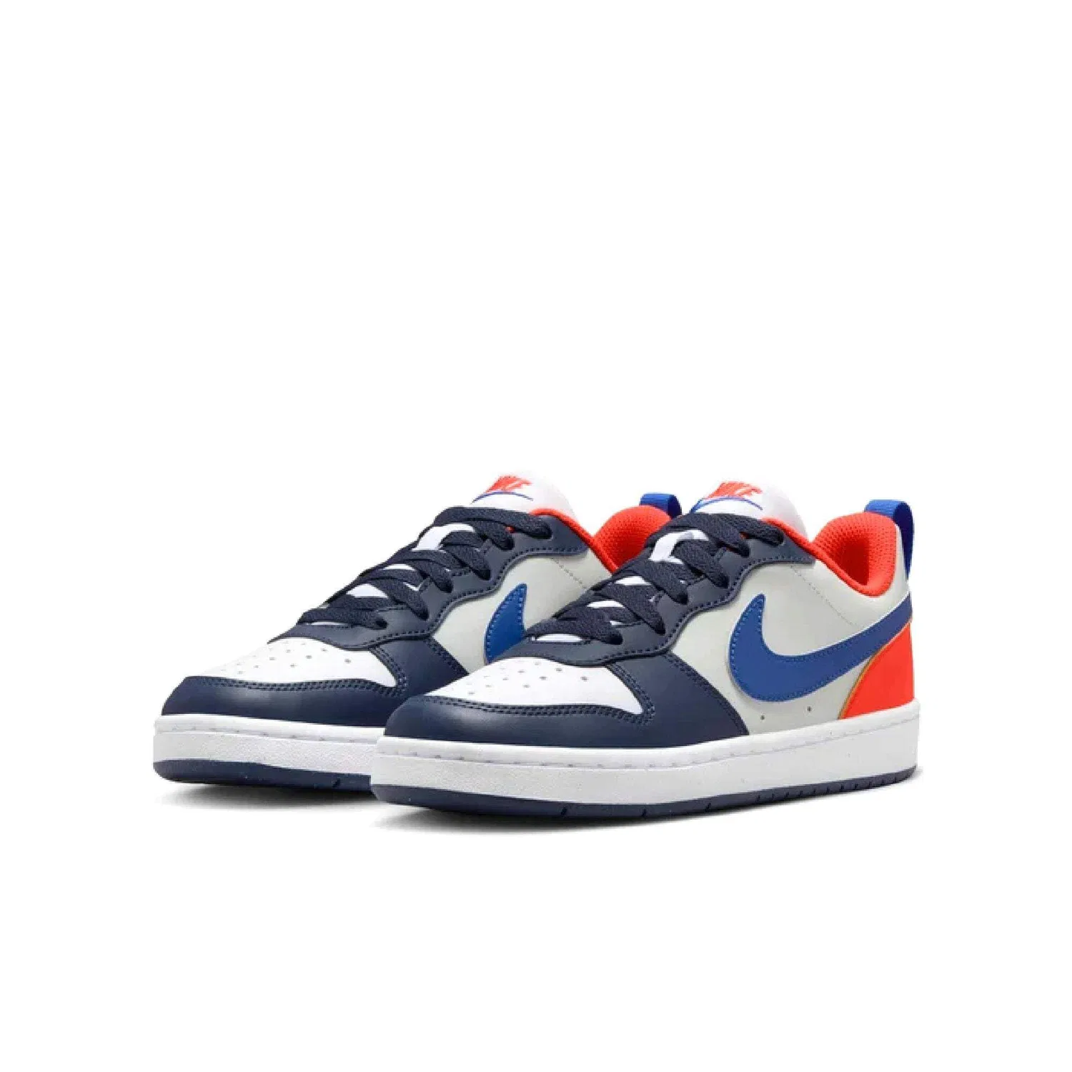 Детские кроссовки для мальчиков NIKE Court Borough Low Recraft GS Sneaker NIKE, Midnight Navy Hyper Royal Team Orange — фото 2