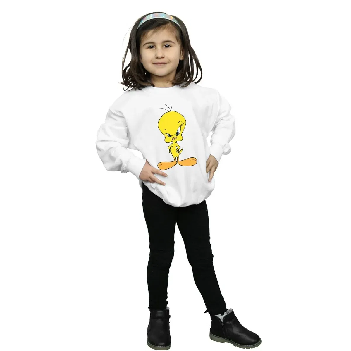 Свитшот с принтом Tweety angry Looney Tunes, White — фото 4