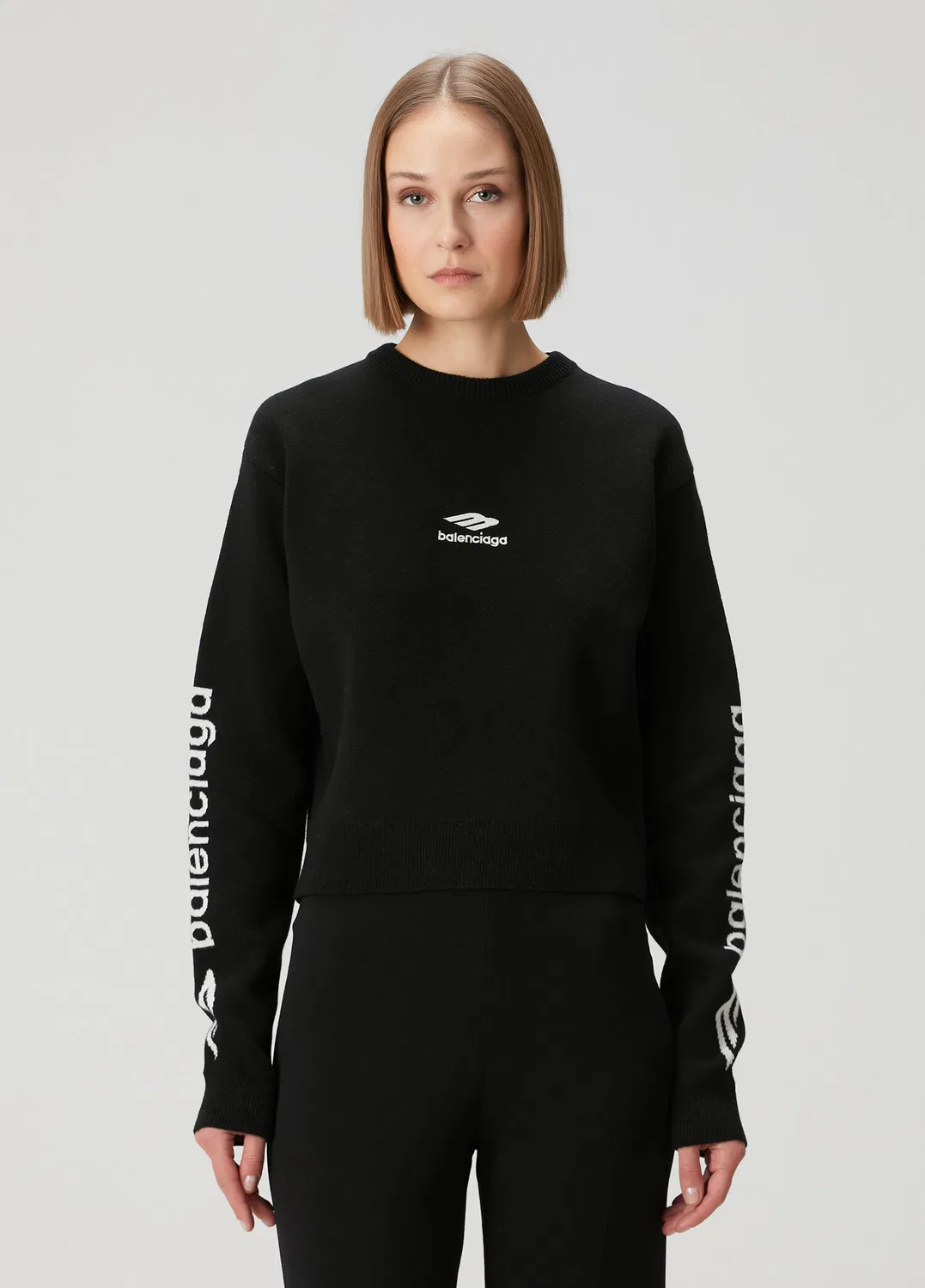 Трико Balenciaga, черно-белое — фото 3