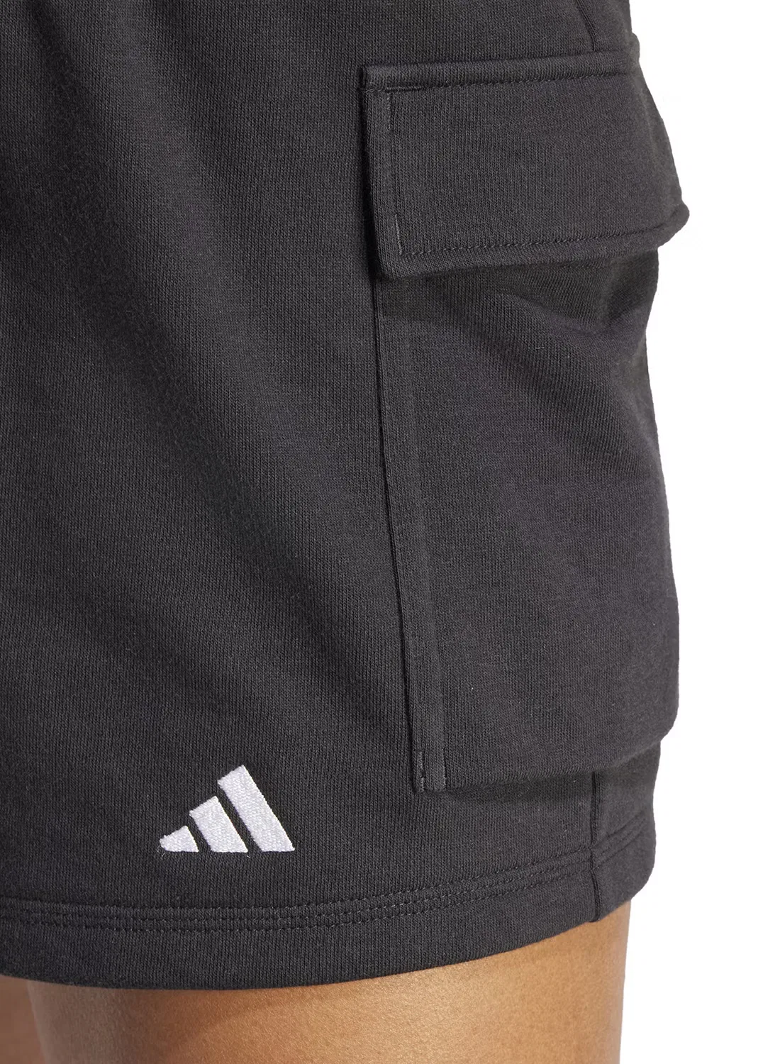 Шорты карго с логотипом Small logo french terry Adidas, черный — фото 3