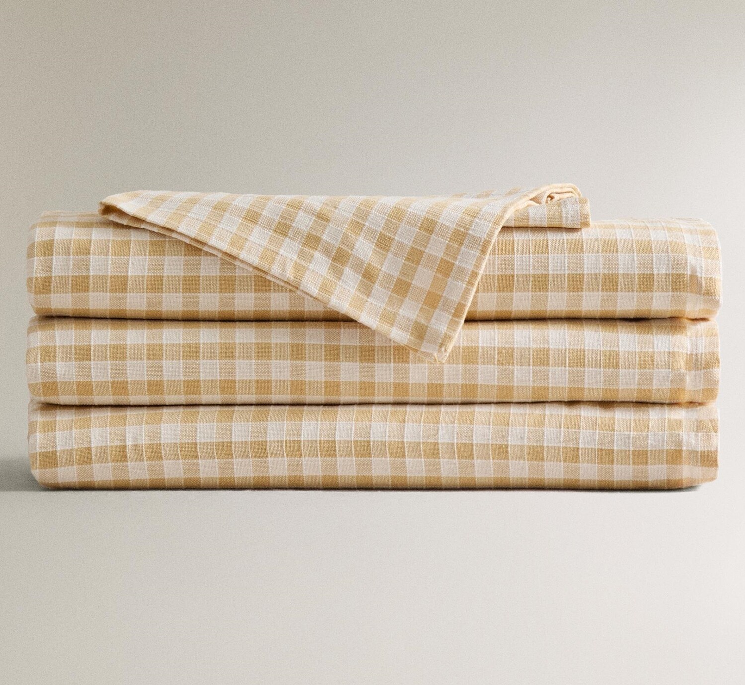 

Скатерть Zara Home Gingham Cotton, желтый