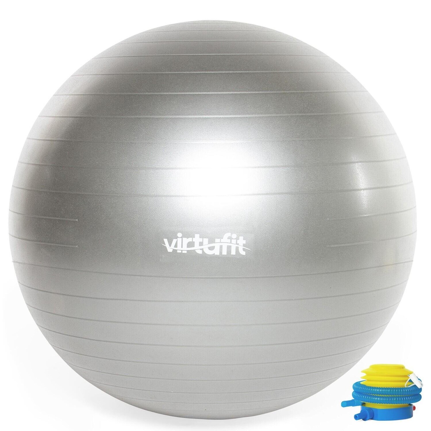 

Мяч для упражнений VirtuFit - Мяч для пилатеса Anti-Burst - С насосом - Серый - 55 см, Серый