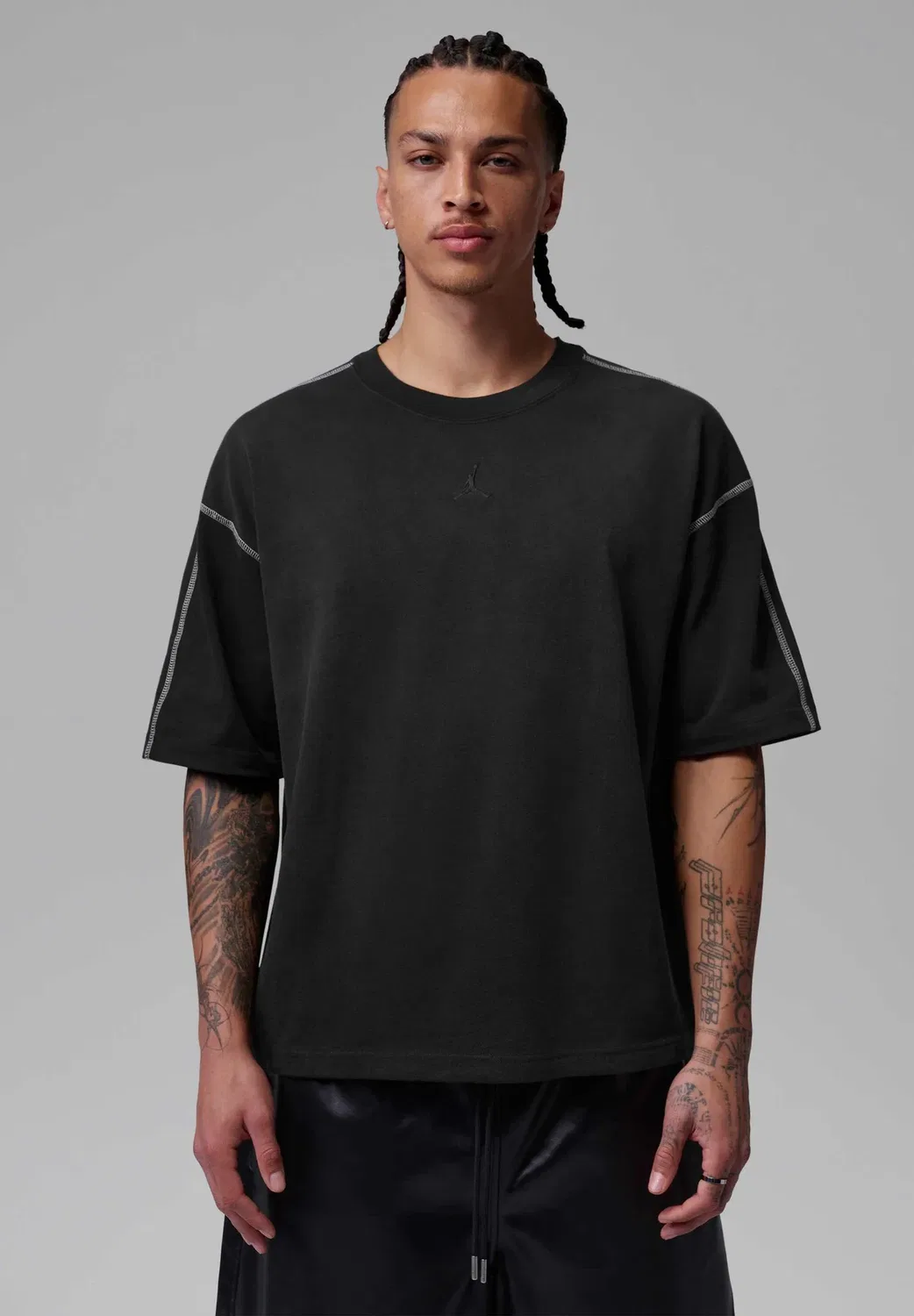 M j flt hvywt ss top - базовая футболка Jordan, Black/Sail/(Black)