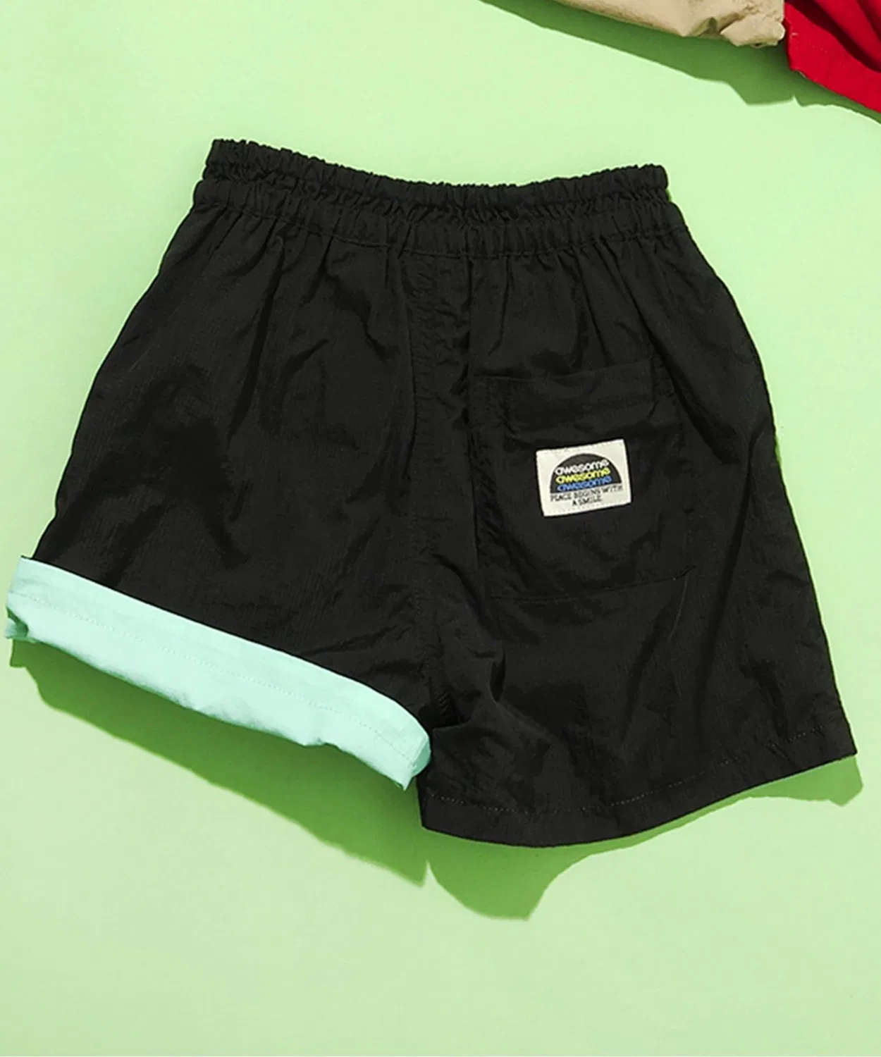 Детские шорты-трансформеры без рукавов Reversible BREEZE, Black/Mint Green