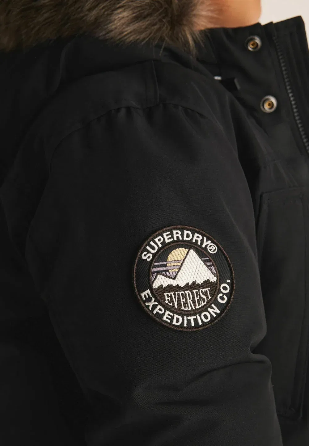 Парка «Эверест» стандартного кроя - зимнее пальто Superdry & Co, Black — фото 3