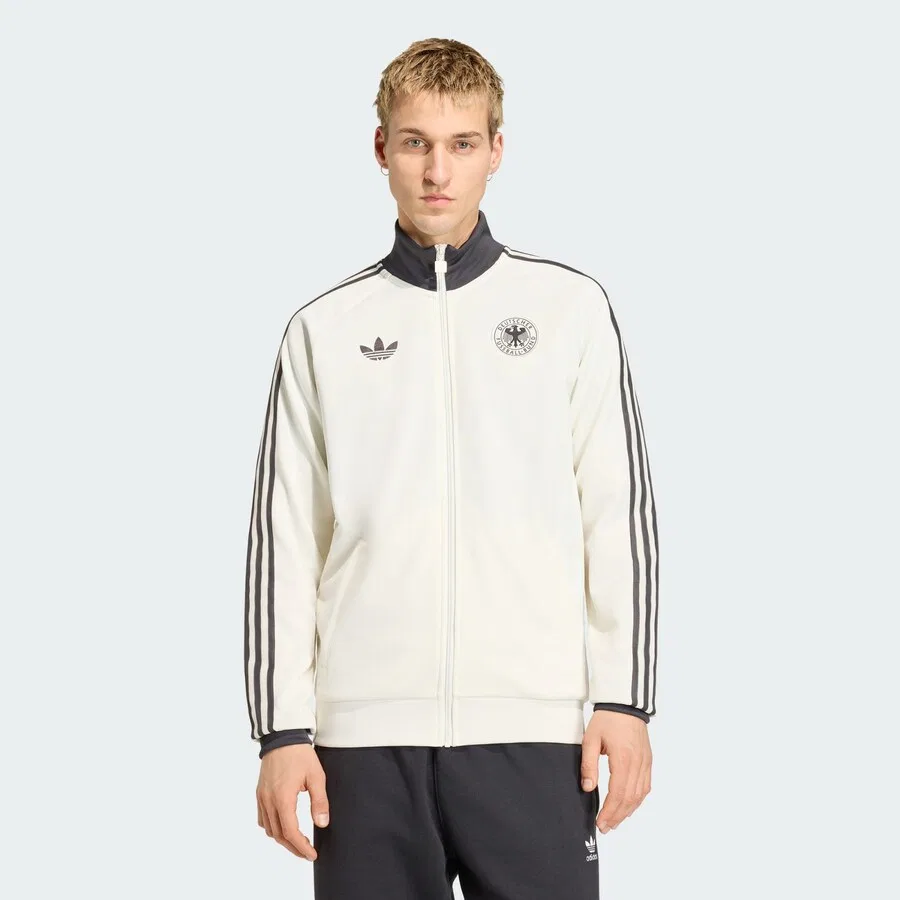 Спортивная толстовка на молнии ADIDAS PERFORMANCE 'DFB' цвета «шерсть» белого цвета — фото 2