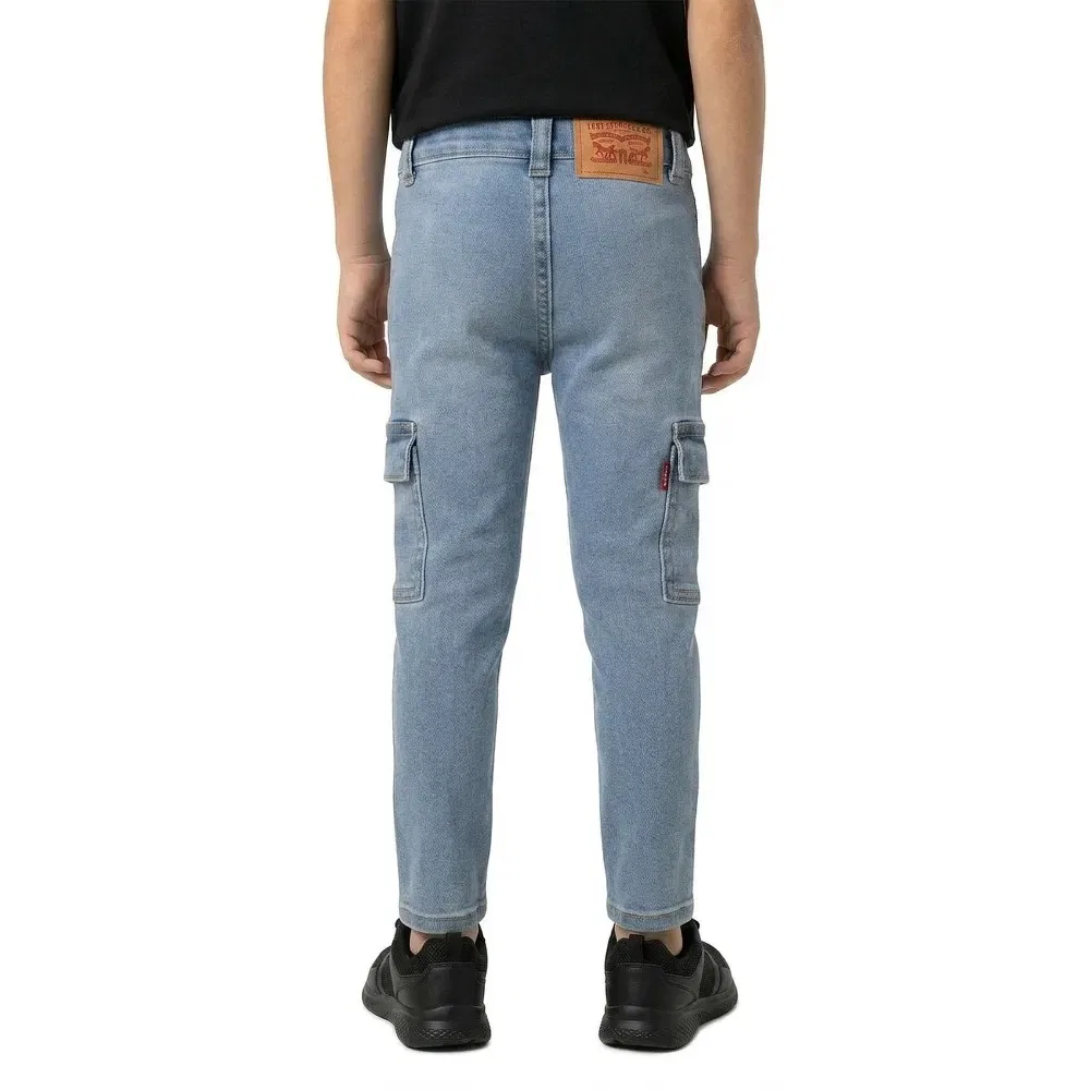 Детские карго-брюки для мальчиков с зауженным силуэтом Levi's, Blue — фото 4