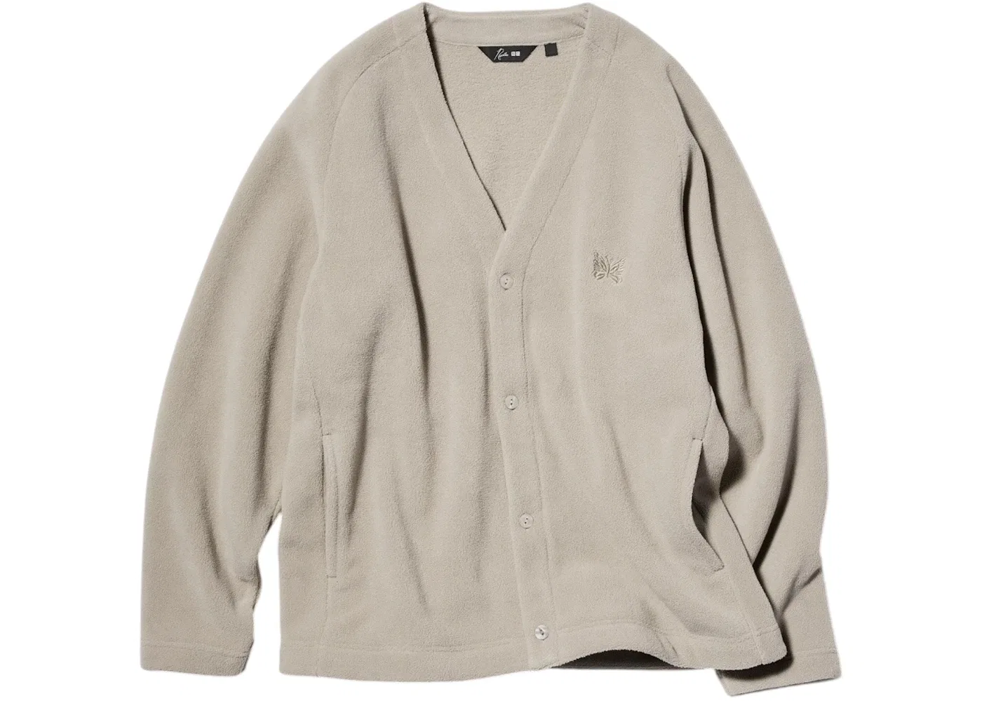 Унисекс-кардиган из флиса с принтом Uniqlo x Needles, Beige
