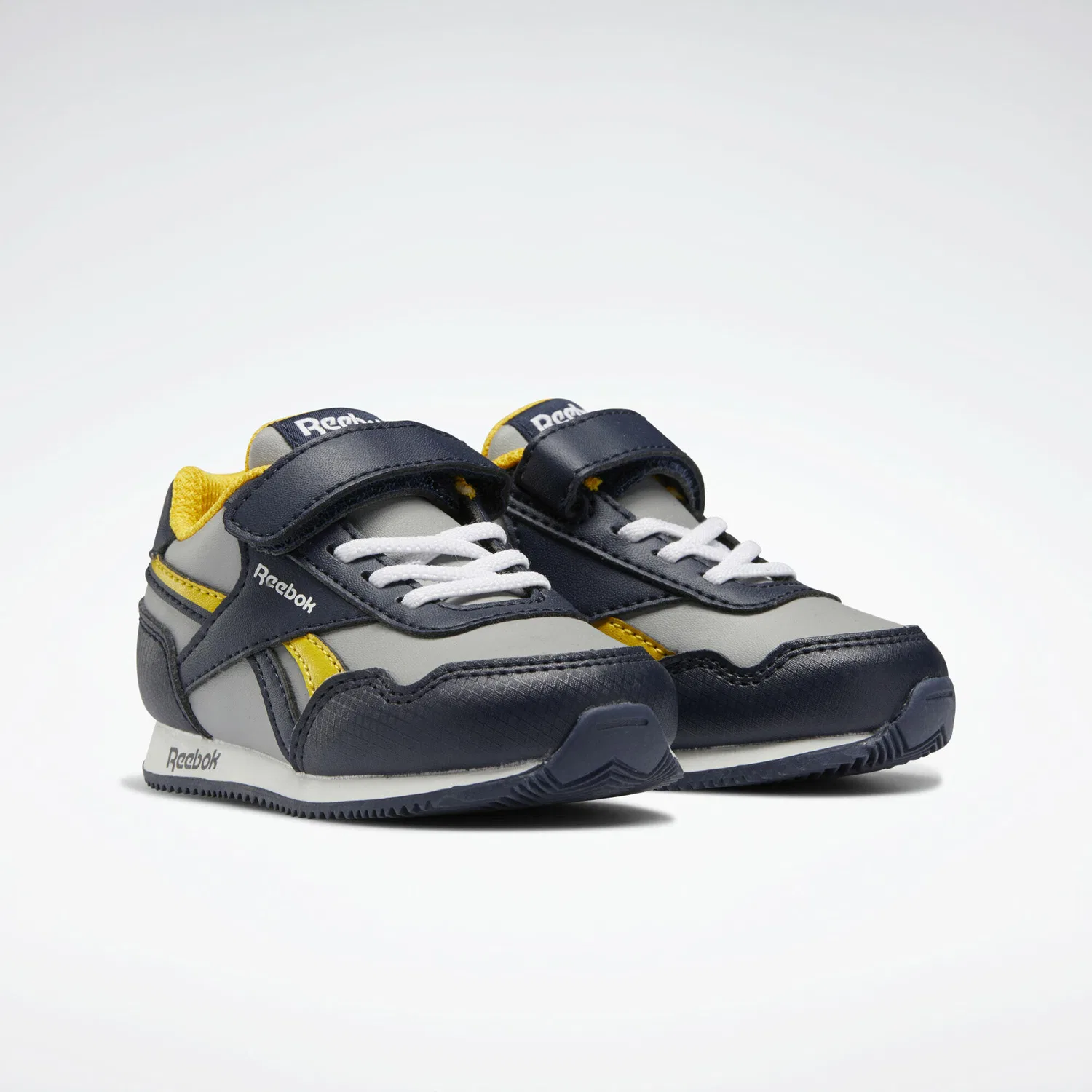 Детские кроссовки с боковыми полосами Royal Classic Jogger 3 Shoes Reebok, Grau / Gelb — фото 4