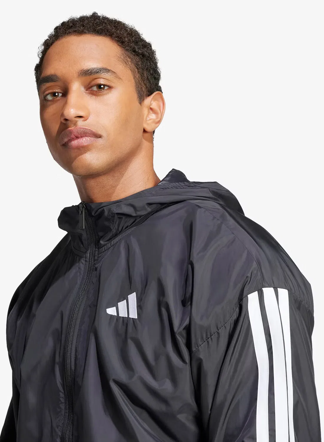 Ветровка с сетчатой подкладкой 3-Stripes essential Adidas, черный — фото 3