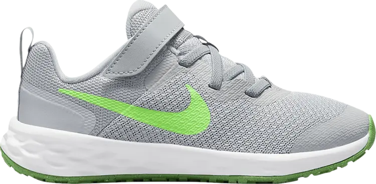 

Кроссовки Nike Revolution 6 PS 'Light Smoke Grey Green Strike', серый