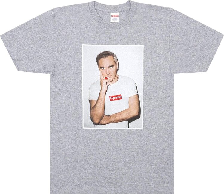 

Футболка Supreme Morrissey Tee 'Heather Grey', серый