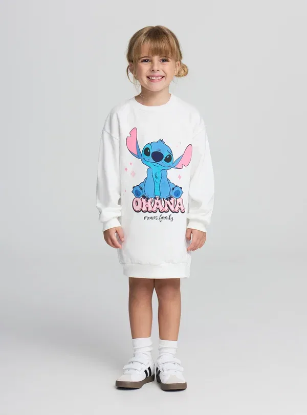 Платье хлопковое Stitch Terranova, Bianco Lana, белый