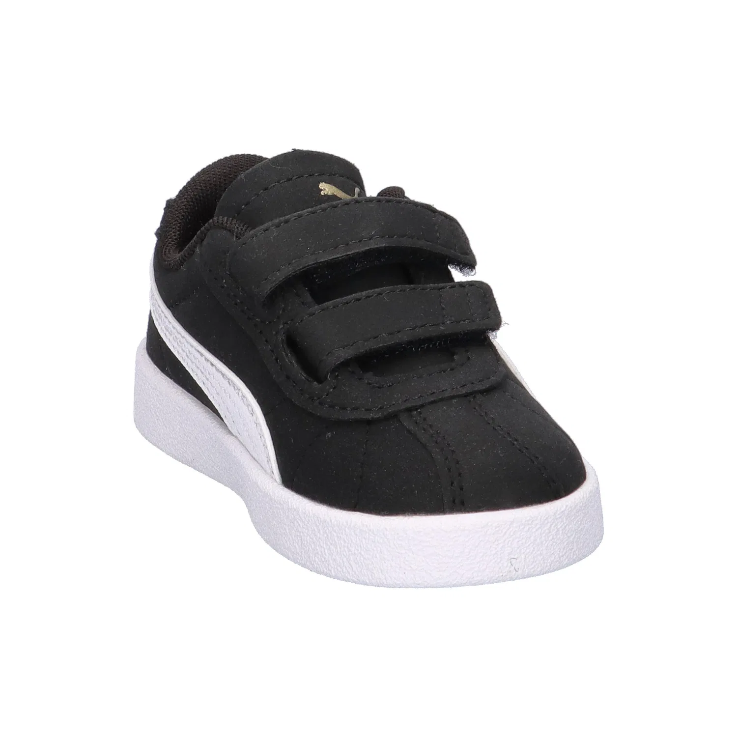 Детские кроссовки с замшевым верхом Club II V Inf Puma, Schwarz Weiss Gold — фото 2