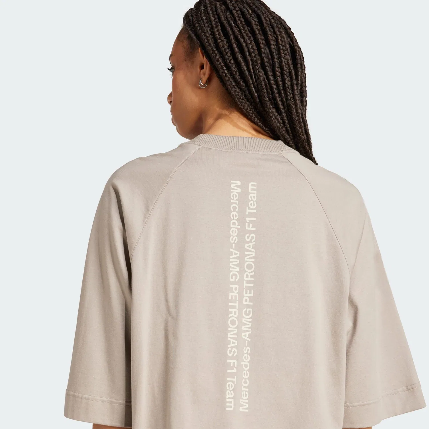 Мужской свитшот с длинным рукавом Mercedes - AMG Petronas Formula One Team Premium Sweat Oberteil Adidas, Beige — фото 4