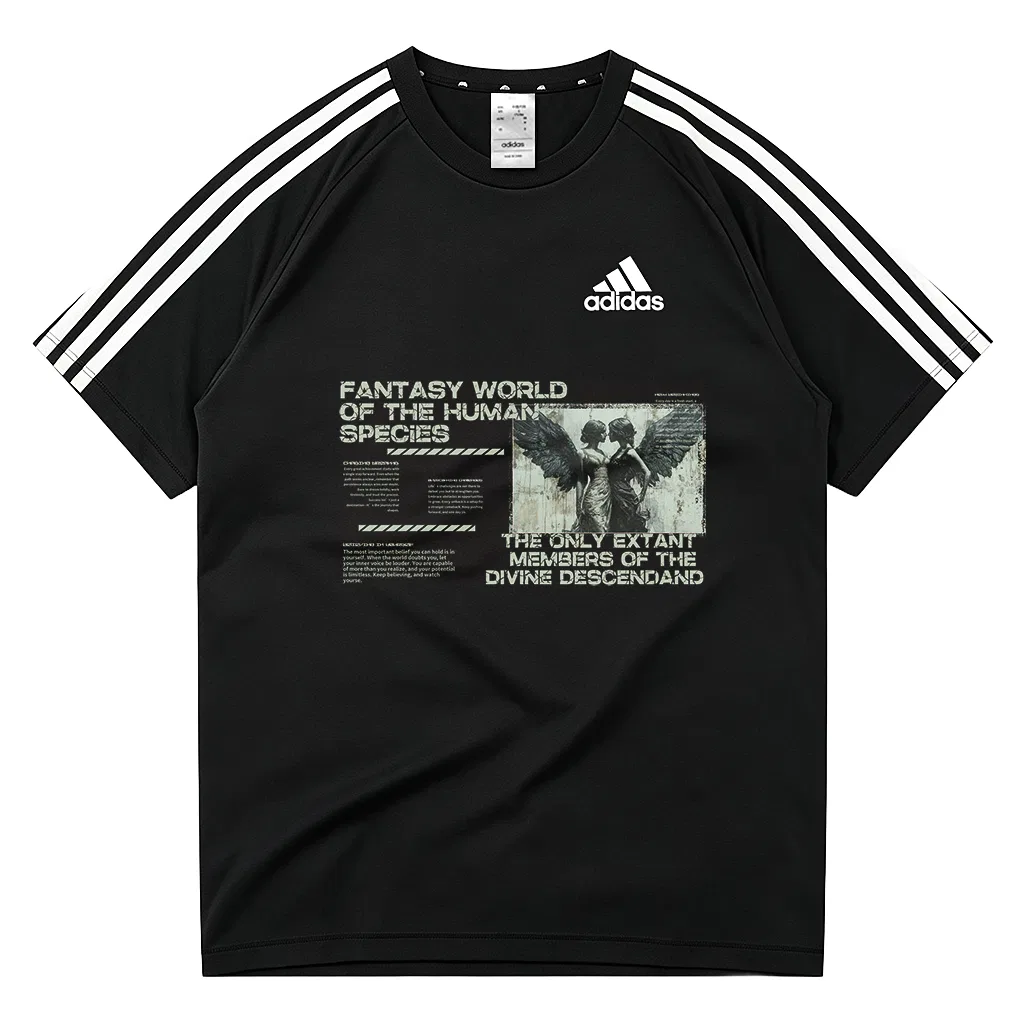 Футболка с принтом Adidas Football, Black