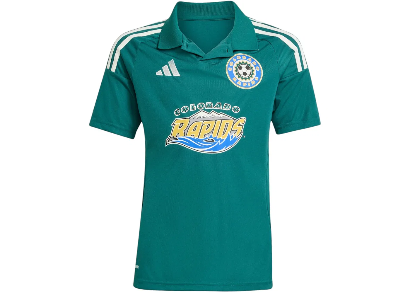 Детская футболка-джерси с принтом Colorado Rapids 2025 Adidas, цвет Noble Green