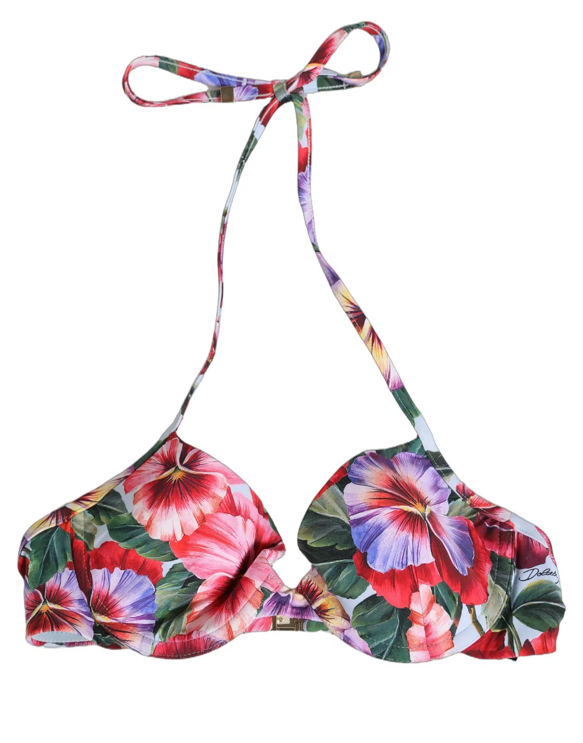 Женский топ бикини с цветочным принтом Bikini Top Dolce & Gabbana, Multicolor — фото 3
