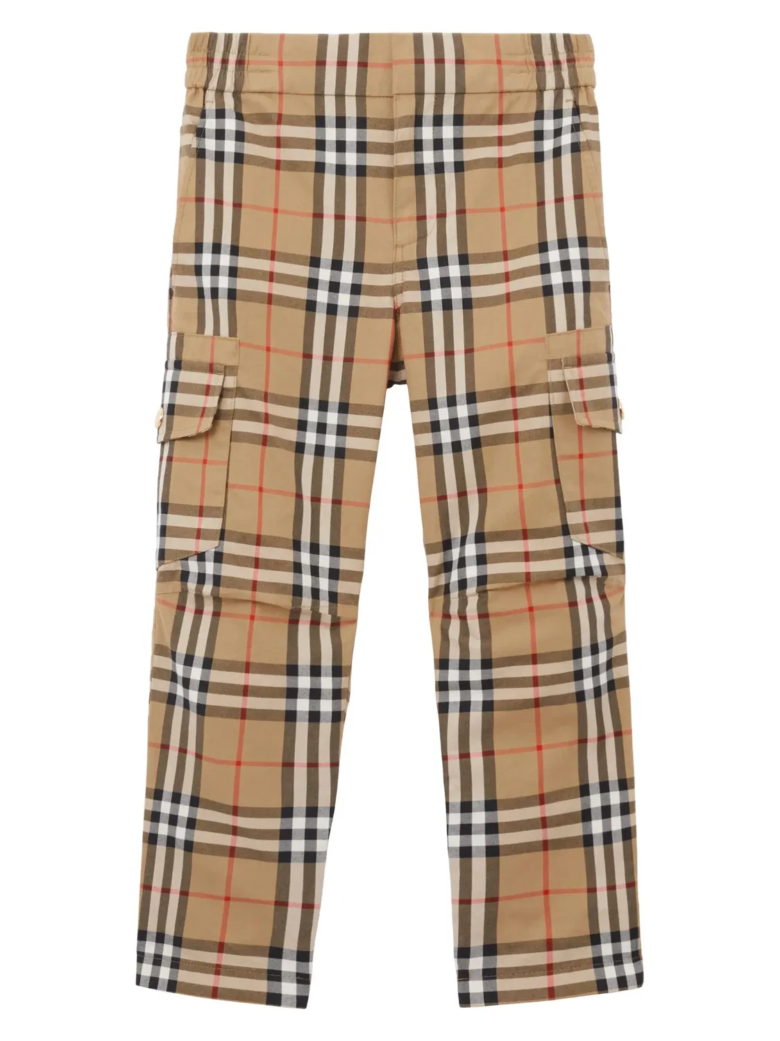 Брюки прямого кроя в винтажную клетку Burberry, нейтральный