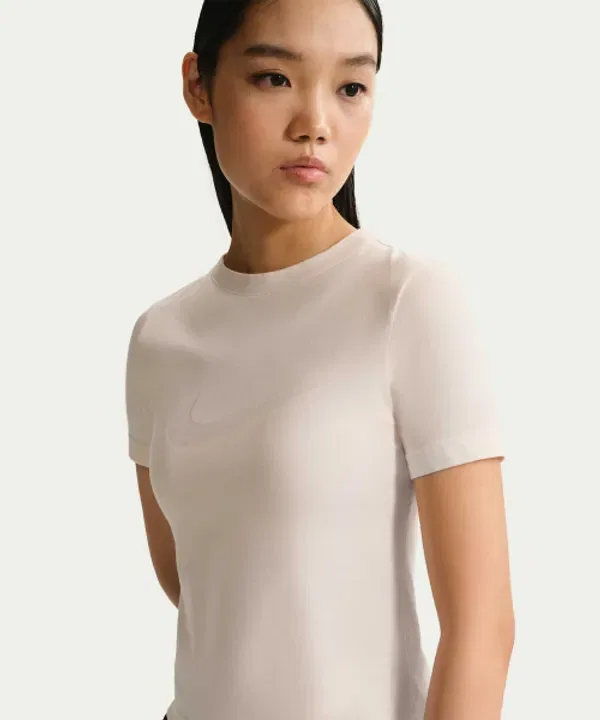 Футболка с логотипом Nike, женская, мел — фото 3
