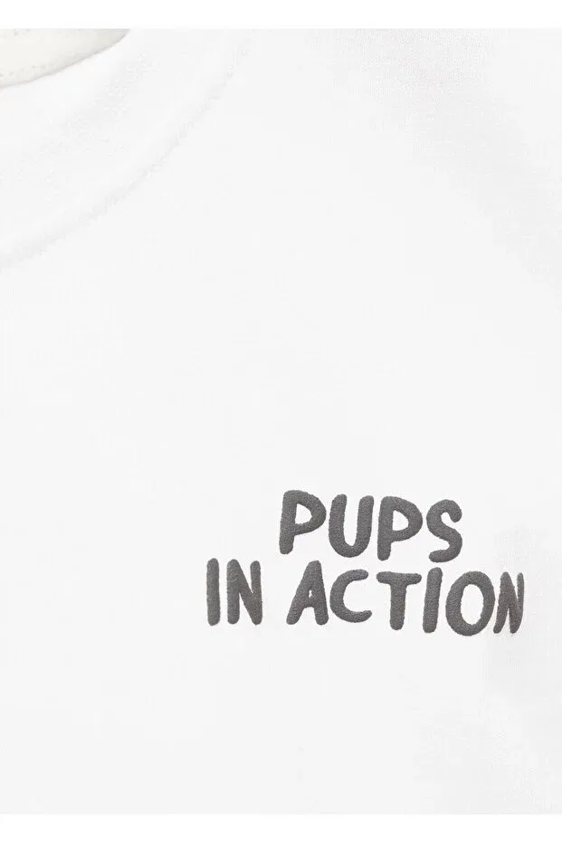 Детская футболка с принтом Paw Patrol Mango Baby, Off White — фото 3