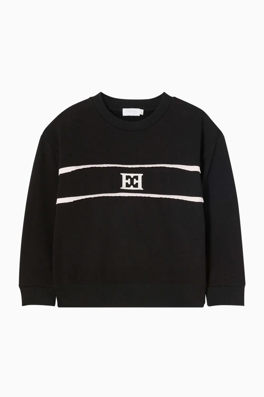 Свитшот с вышитым логотипом Escada, черный
