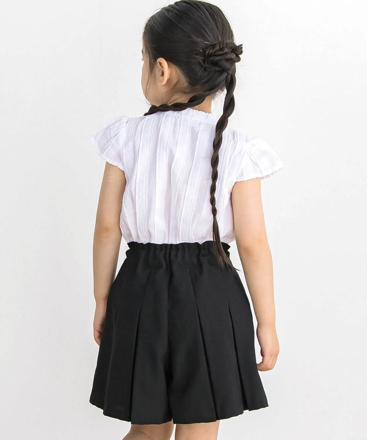 Детские шорты-юбка с принтом BeBe Petits Pois Vert, Pink — фото 4