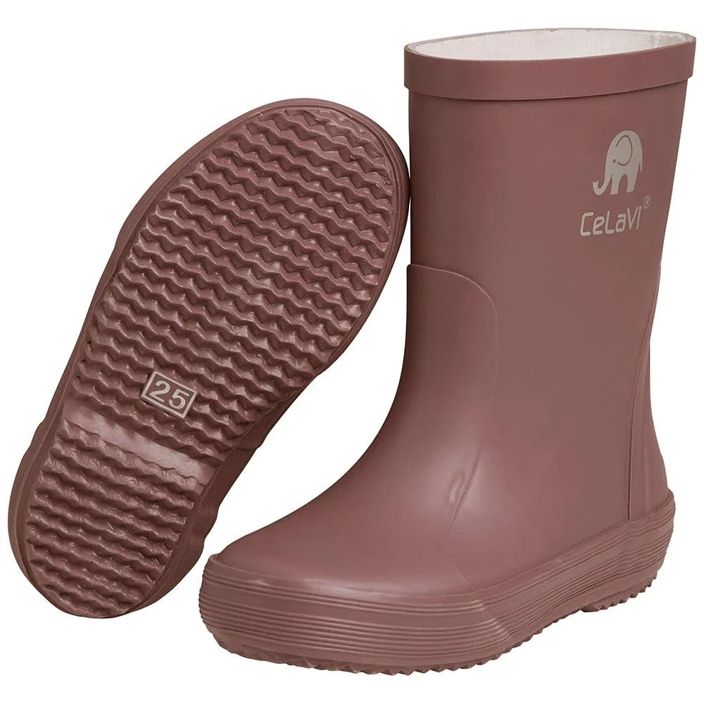 Детские резиновые сапоги Basic Wellies - Solid Celavi, Turtle Shell — фото 2