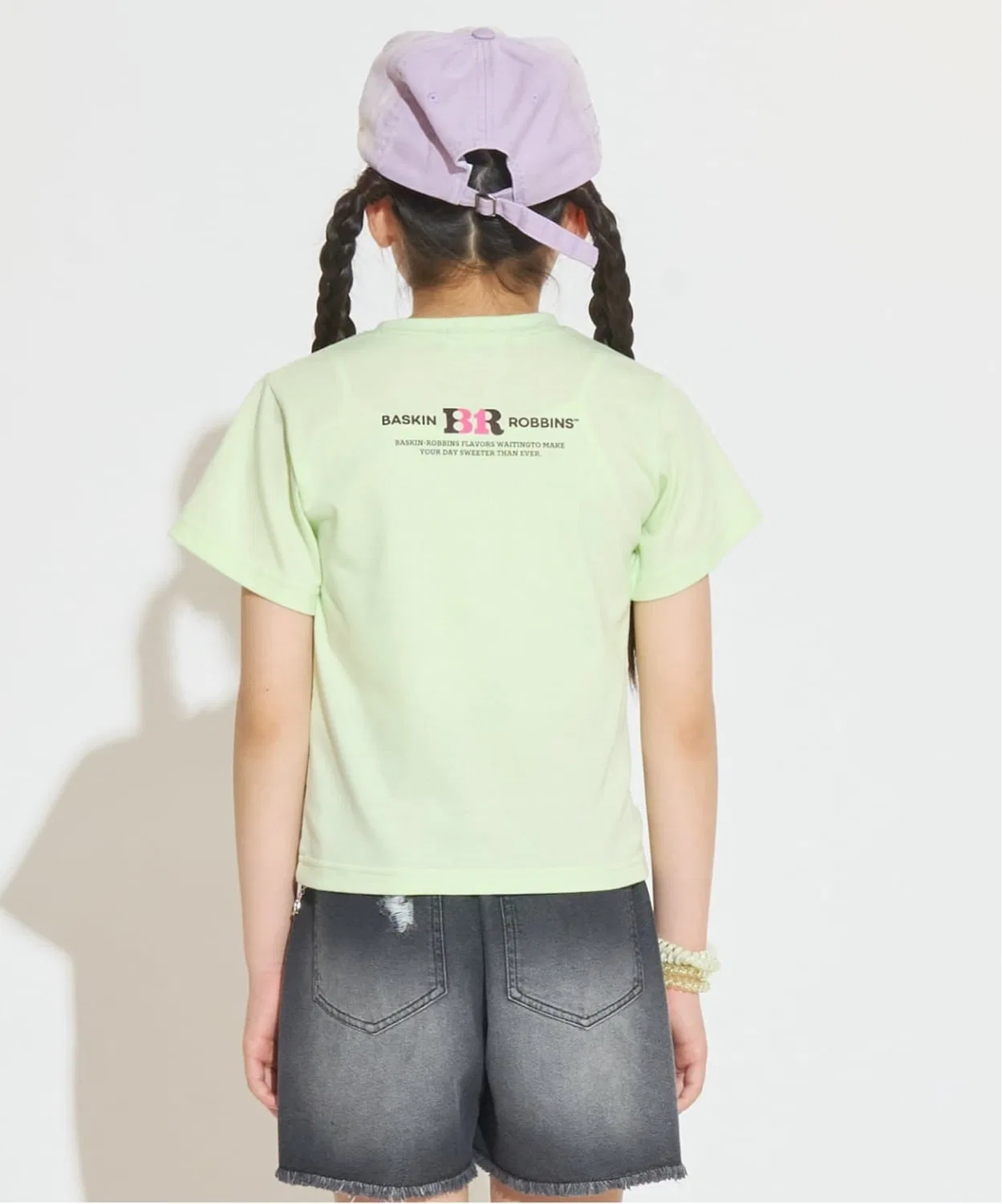 Детская футболка с длинным рукавомс вышивкой Thirty One Ice Cream minimal, Lavender — фото 2