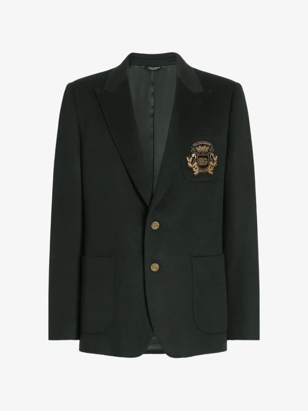 Однобортный кашемировый пиджак Portofino DOLCE & GABBANA, зеленый