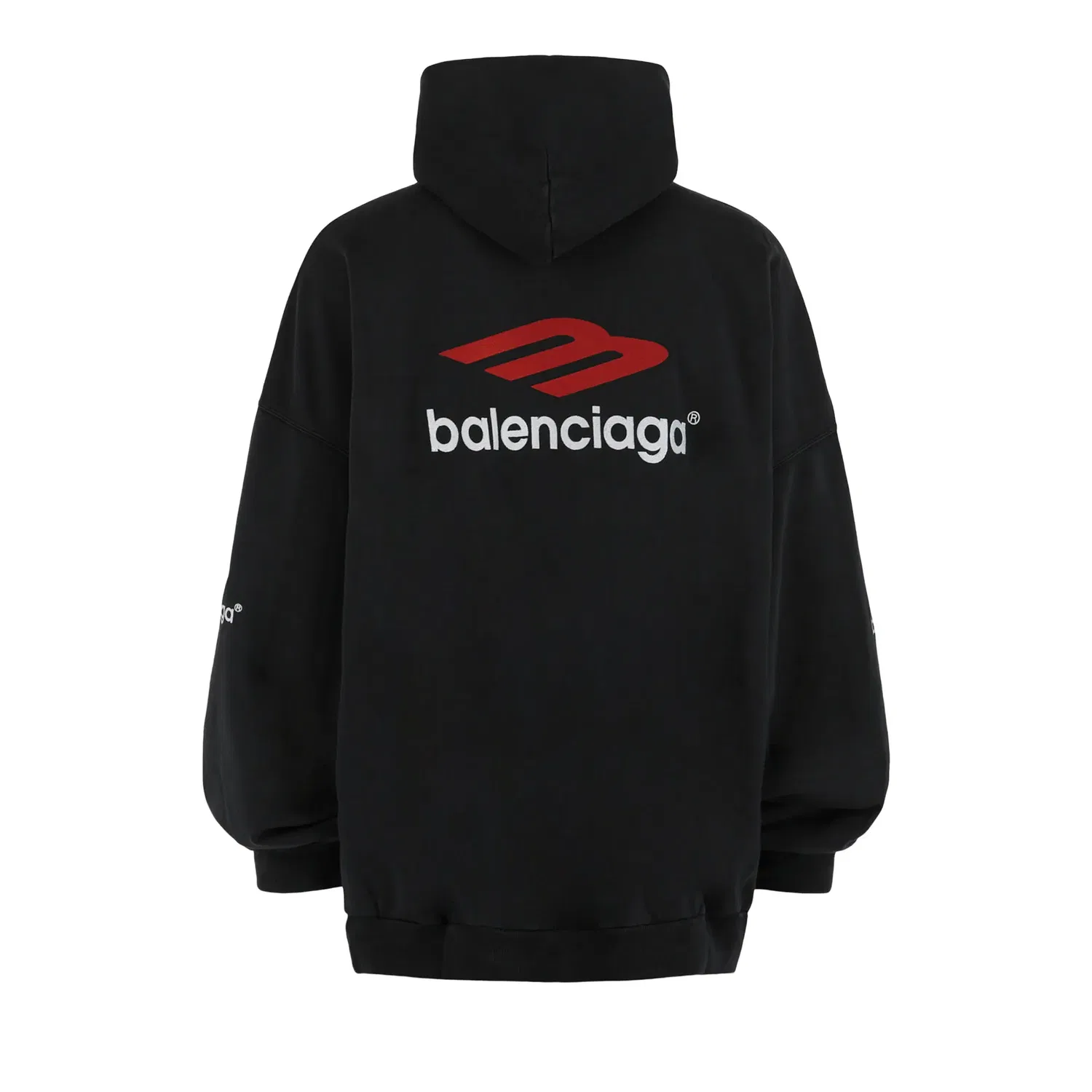 Худи Balenciaga 3B Sports Icon Oversized, черный — фото 2
