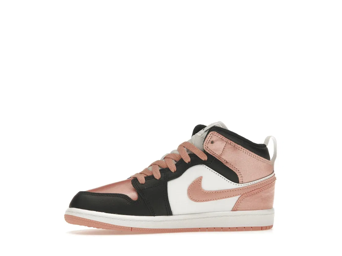 Детские кроссовки Lifestyle с принтом Jordan 1 Mid Jordan, White/Black/Light Madder Root — фото 3