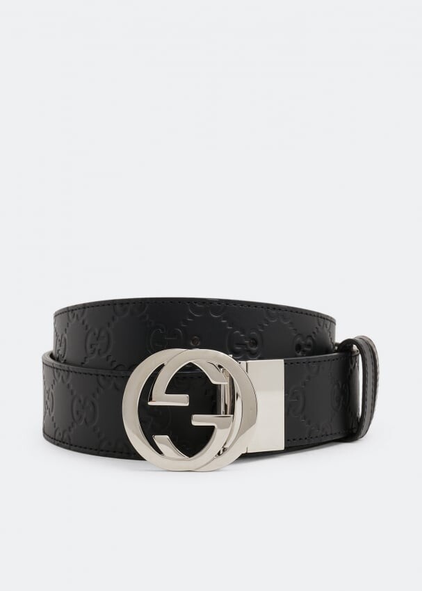 

Ремень GUCCI Reversible GG Signature belt, черный