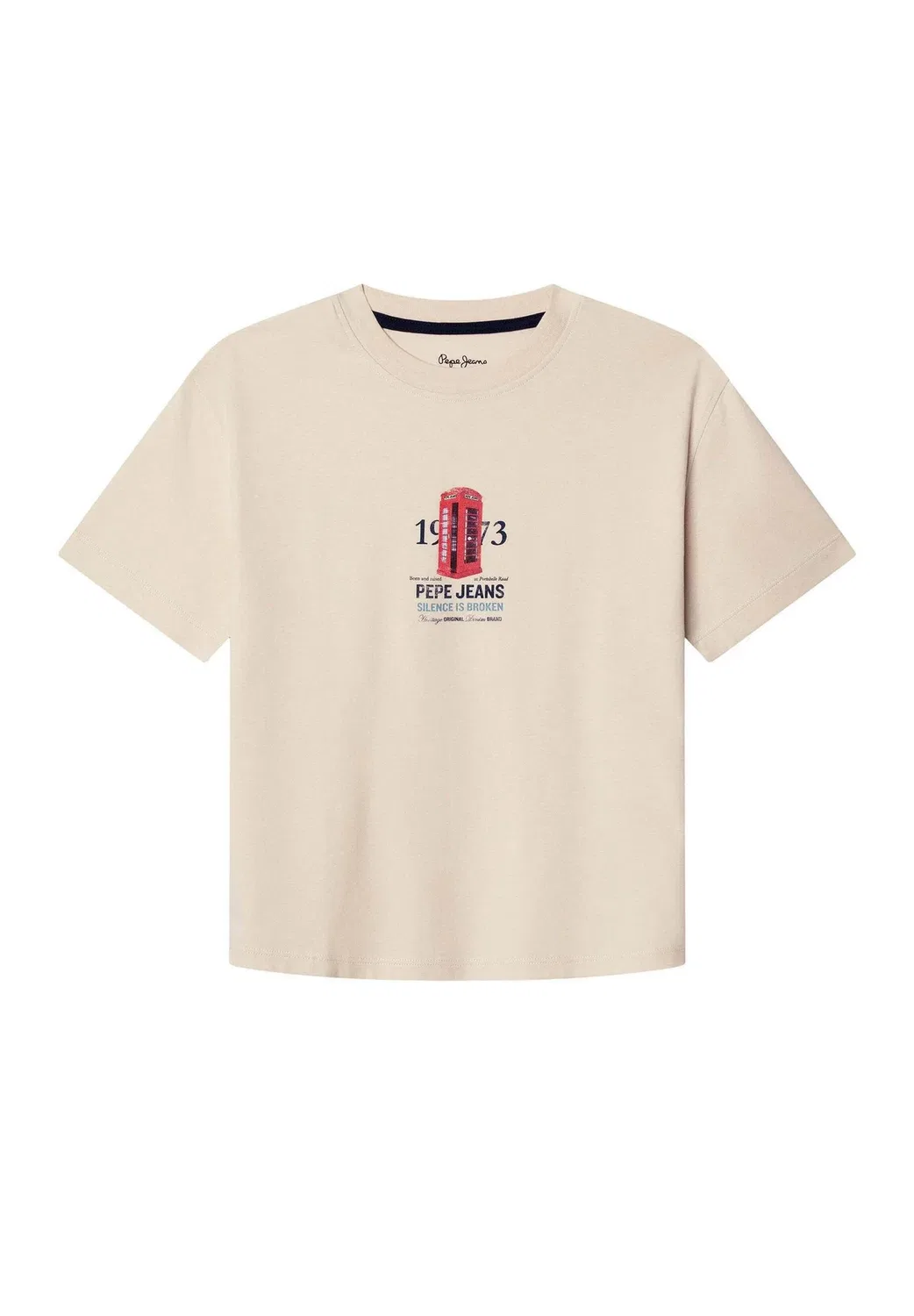 Print t-shirt hunter - print t-shirt Pepe Jeans, Canvas White