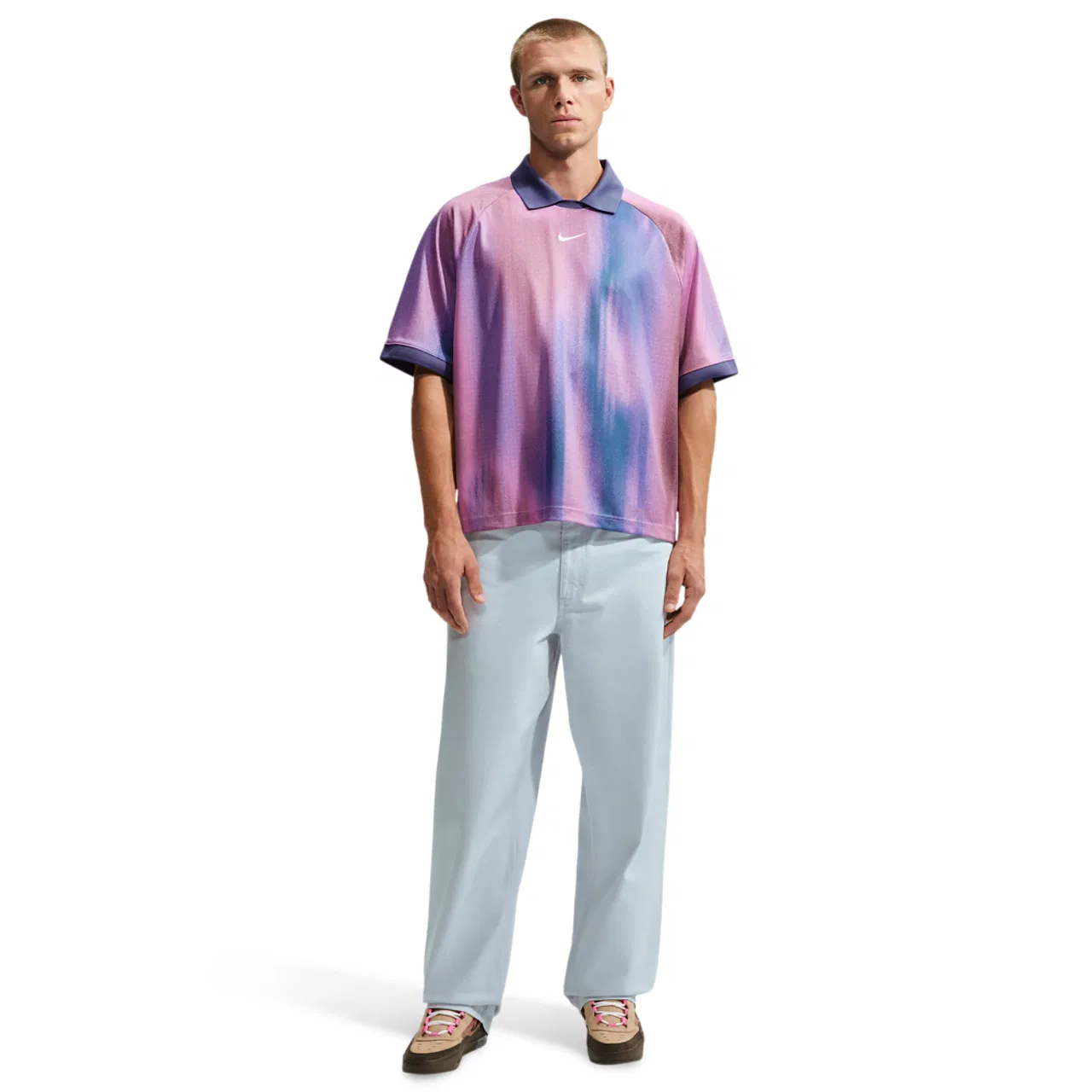 Мужская футболка Dri-Fit Jacquard Jersey Nike, цвет Lt Magenta — фото 3