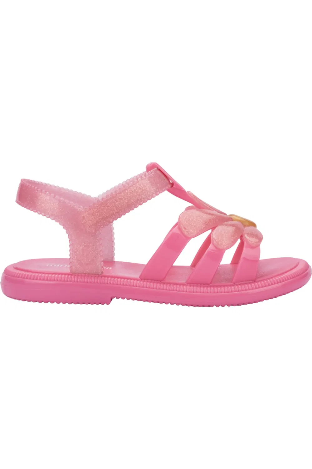 Сандалии детские с цветочными аппликациями Hip Bloomy Jelly Mini Melissa, Pink/Glitter Pink — фото 2