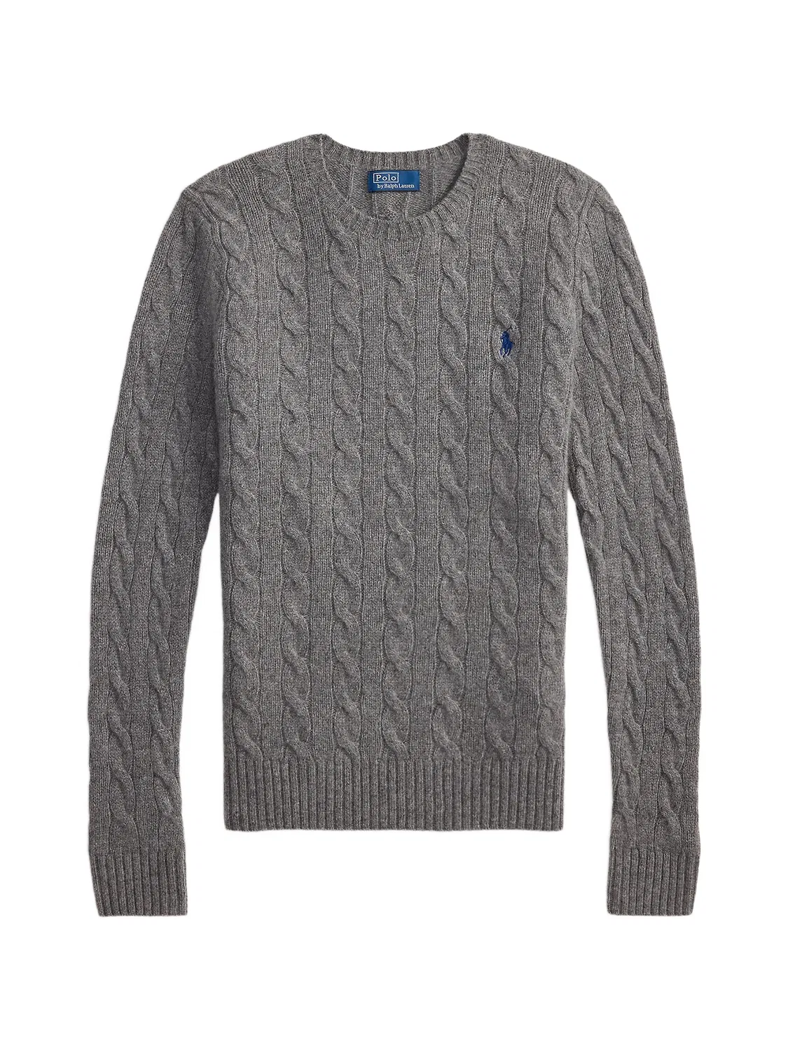 Джемпер фактурной вязки серого цвета Polo Ralph Lauren, серый