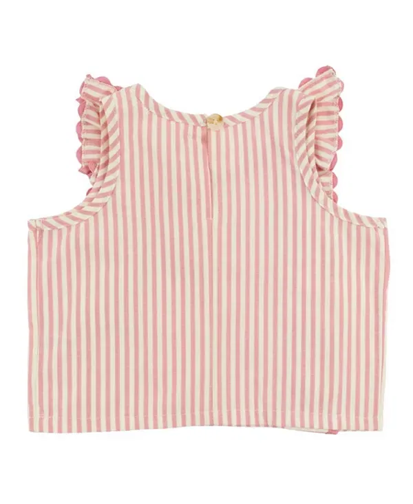 Детский топ для девочек с рюшами Millie Ruffle Oh Baby!, Faded Pink — фото 2