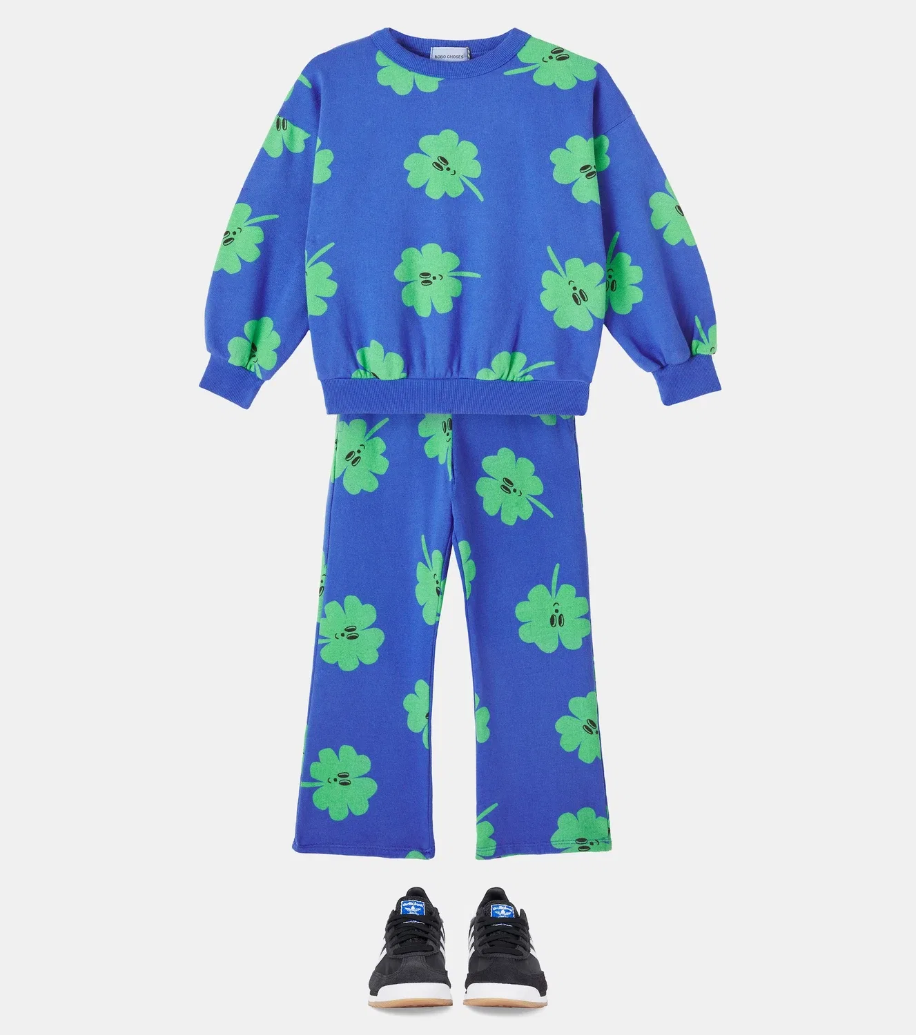 Спортивные штаны из хлопкового джерси Lucky Clover Bobo Choses, синий — фото 2