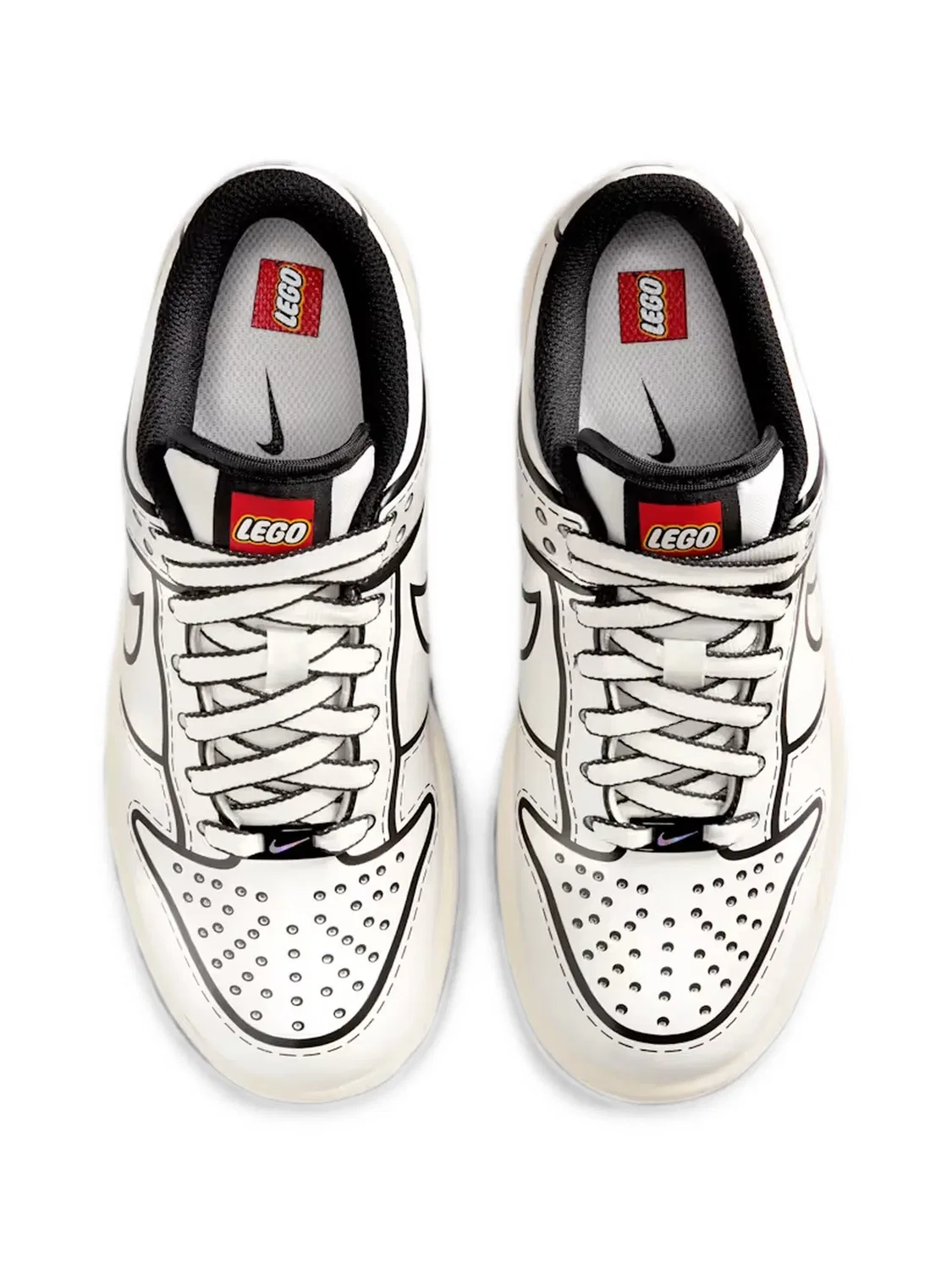 Кроссовки Dunk Low из коллаборации с LEGO Nike Kids, белый — фото 2