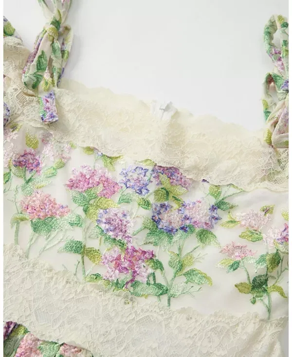 Детское платье для девочек с вышивкой Clementine Embroidered Maxi Dress Marlo Kids, Floral — фото 3