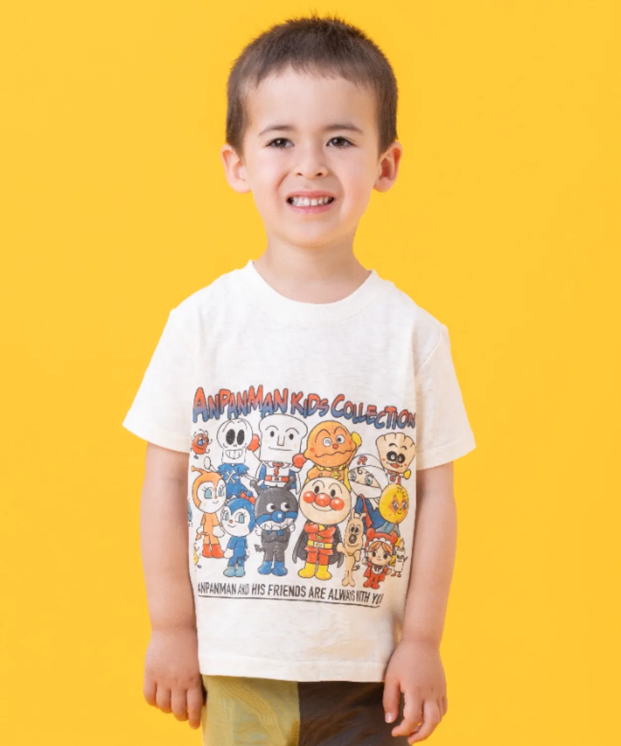 Детская футболка с принтом Vintage-like Friends T-Shirt ANPANMAN KIDS COLLECTION, Ivory — фото 3