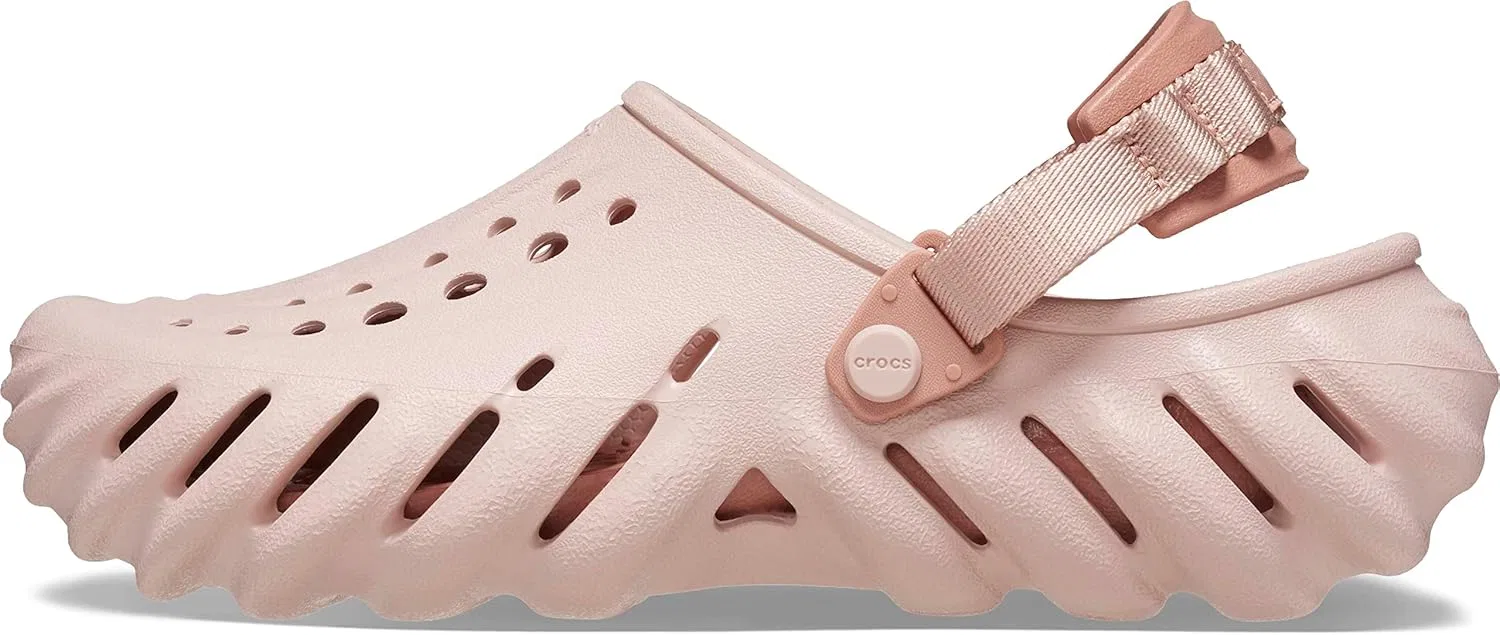 Кроксы Unisex Echo Clogs Wooden Shoes Crocs, Pink Clay