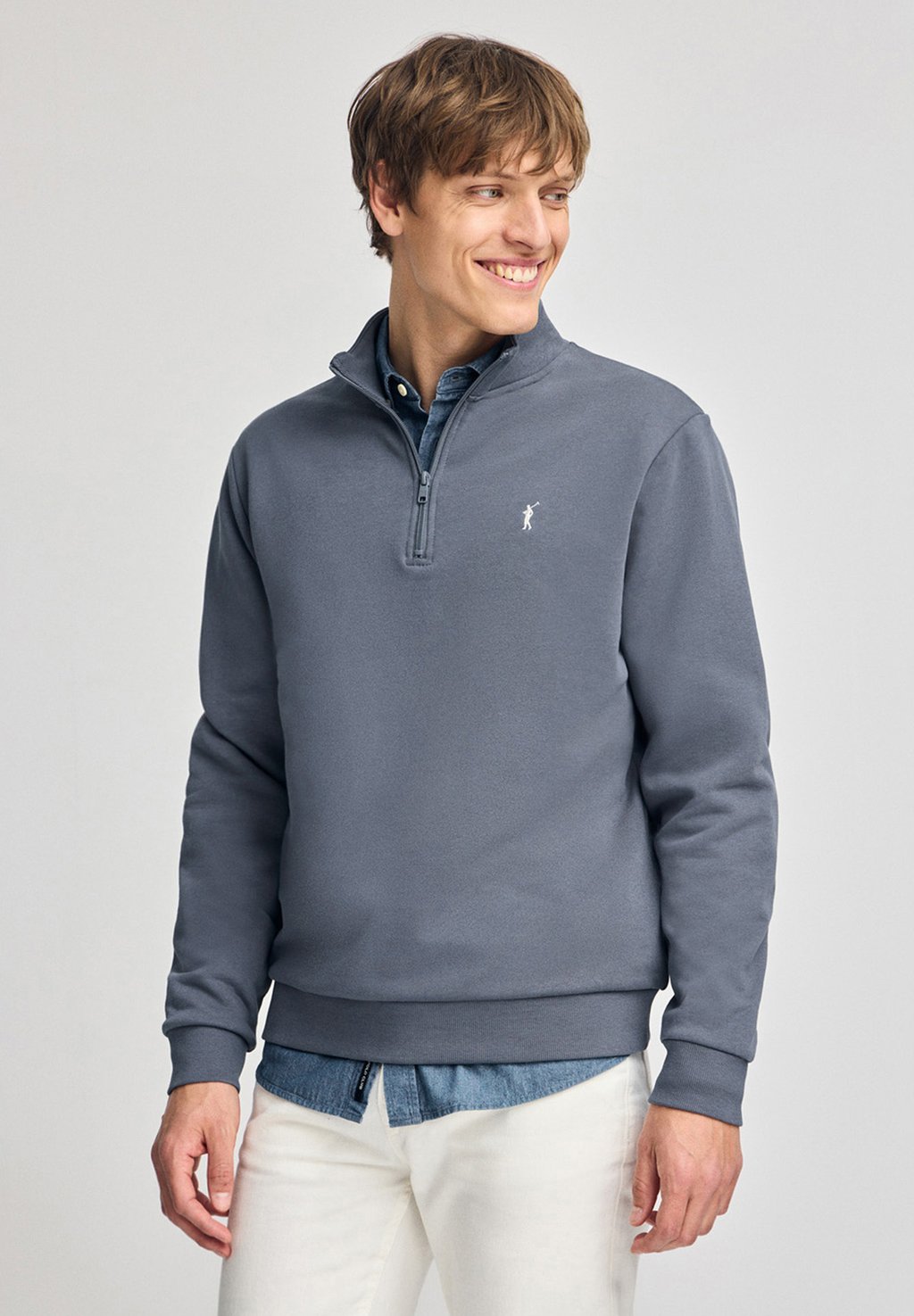 

Толстовка ZIPPER NECK RIGBY Polo Club, цвет Denim Blue