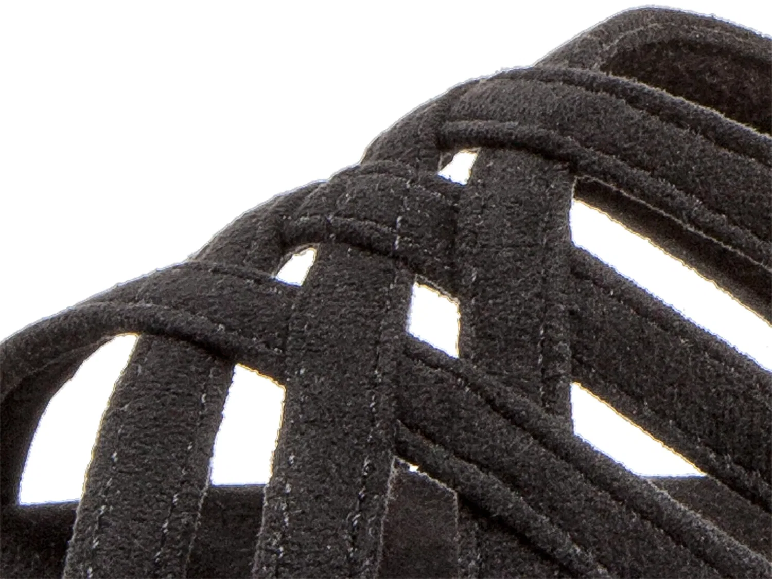 Детские туфли для латины с открытым носком 008-035-335 Diamant, Black Black — фото 3