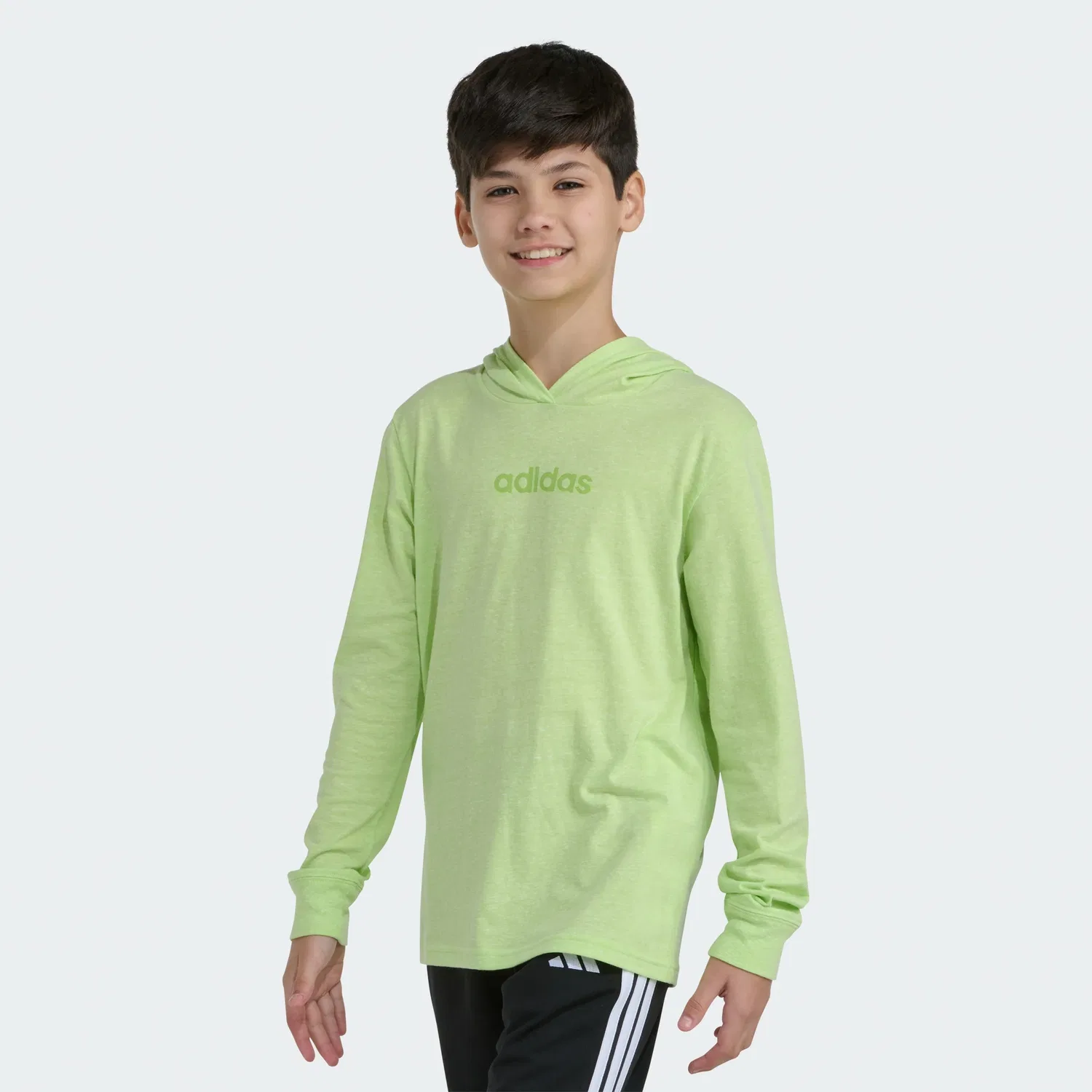 Детский лонгслив с капюшоном adidas, Pulse Lime