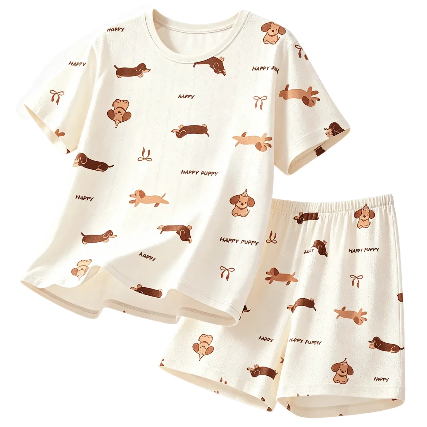 Детский комплект пижамы с коротким рукавом Red bean, Цвет 7006# Dachshund
