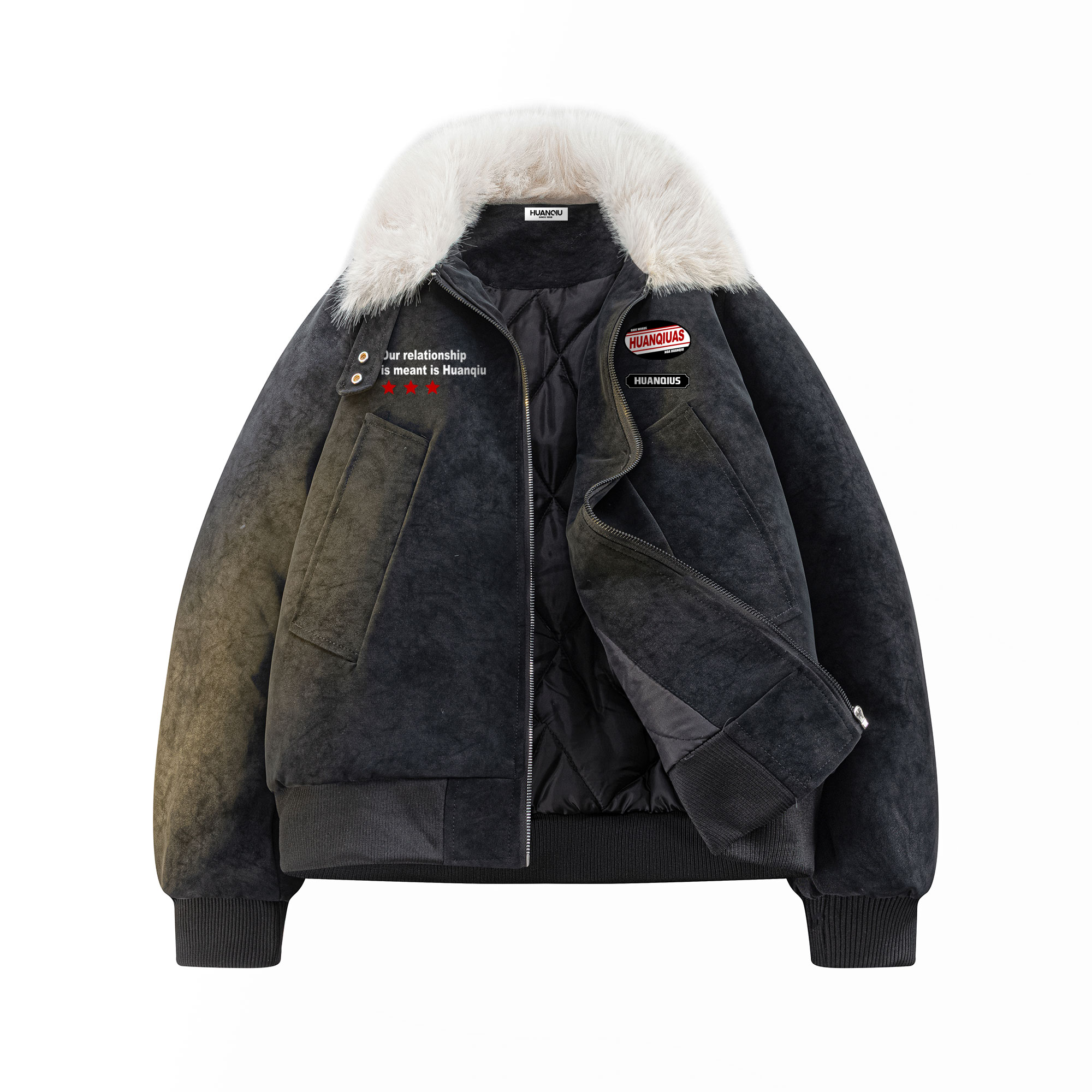 

Пуховик Unisex Lapel Thickened Puffer HUANQIU, черный