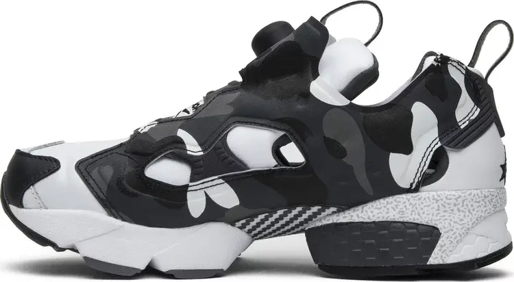 Кроссовки a bathing ape x mita x instapump fury 'white black camo' Reebok, белый — фото 4